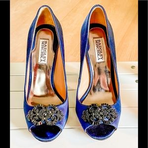 Badgley Mischka Crystal Embellished Pumps